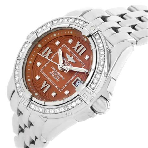 Breitling Windrider Cockpit Ladies Copper Diamond .